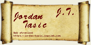 Jordan Tasić vizit kartica